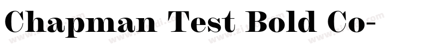 Chapman Test Bold Co字体转换